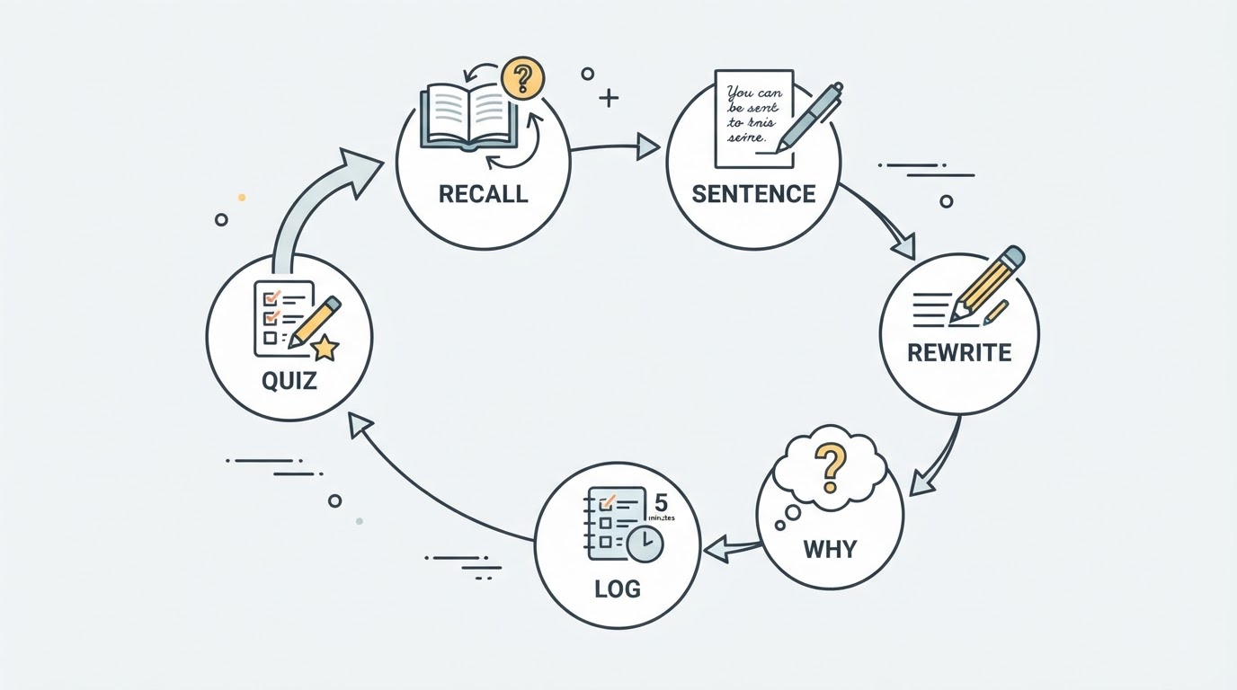 Workflow diagram for grammar tutor.